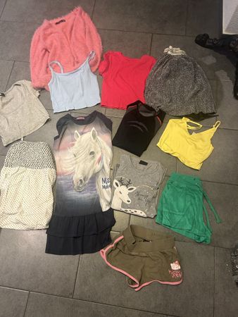 Mädchen, Kinder, Kleider, Paket 134-XS 12 Teilig