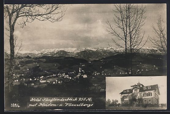 Cartoline postali: Heiden, Aussicht vom Hotel Fünfländerb – Usato da Berlin venduto da bartko-reher