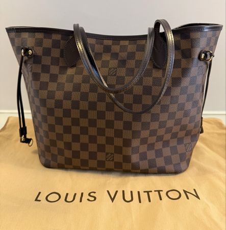 Sac cabas Louis Vuitton Neverfull MM damier marron