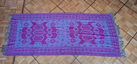 Grand foulard rose et gris/Großer Schal rosa-grau