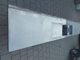 Edelstahl Spuehle, Abtropfflaechen GastroWaschtisch 259x62cm