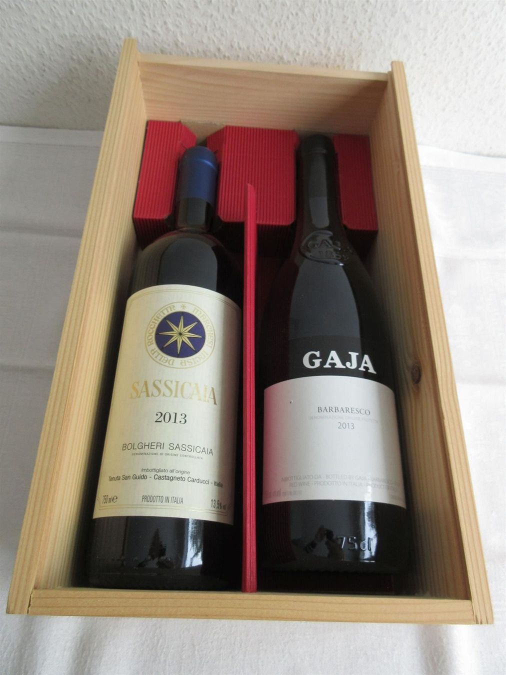 Sassicaia Wein: Sassicaia 2013 und Gaja 2013 – Neu und originalverpackt aus Binningen von tempipassati