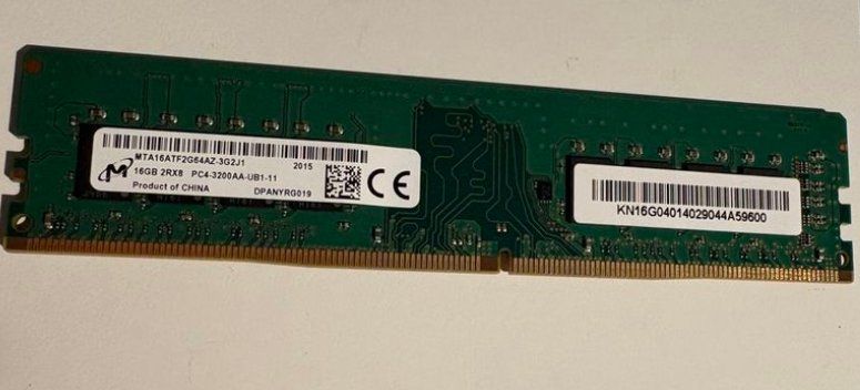 Memoria / RAM: 16gb DDR4 3200mhz – Usato da Kirchberg BE venduto da Dr.Nixon 2