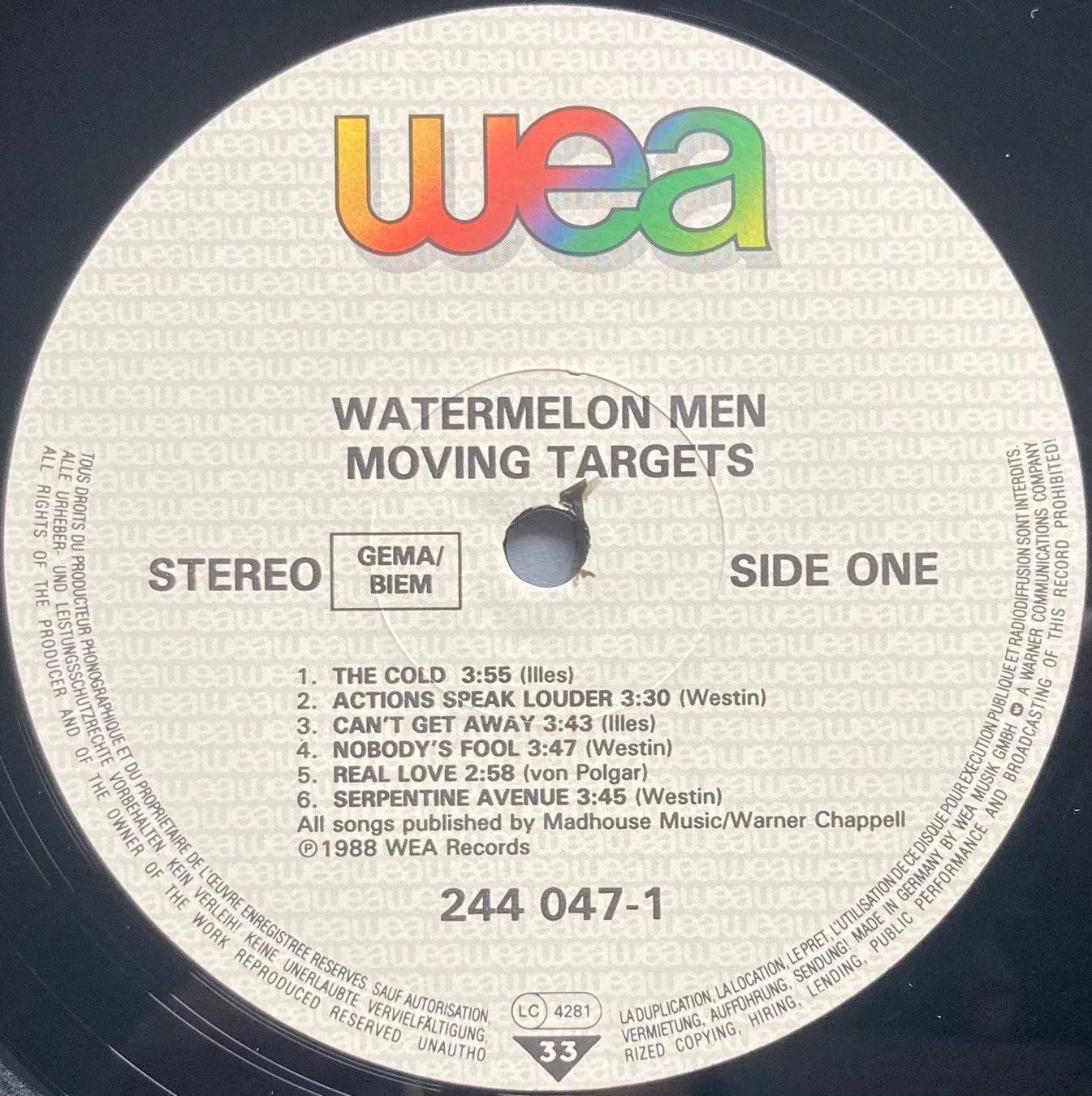 Vinyles: WATERMELON MEN - MOVING TARGETS – D'occasion à Poliez-Pittet par Newtown-Records 2