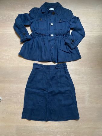 Blaues Kostüm mit Jacke & Jupe Zara Grösse S & M