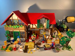Playmobil, grosser Bauernhof, viel Zubehör, Riesen-Traktor