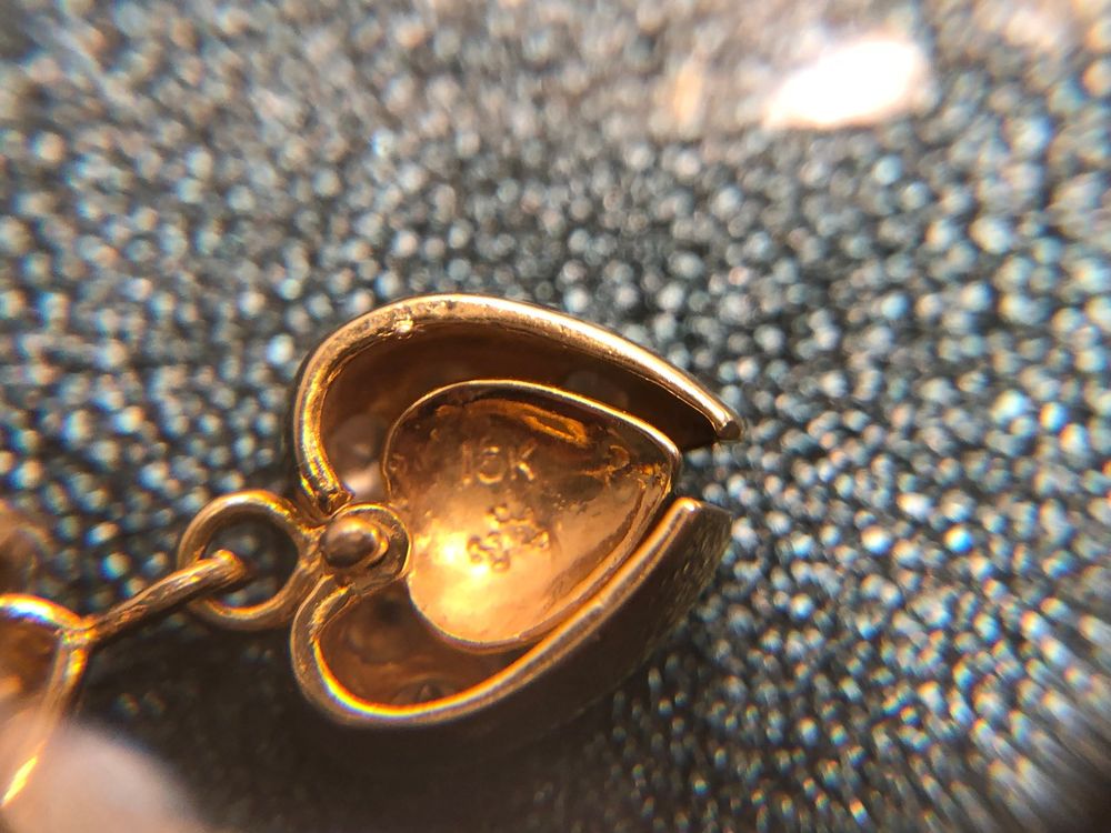 Orecchini pendenti & Orecchini a lobo: Ohrstecker "Broken Heart" aus 18 Karat Gelbgold Au 750 – Usato da Bern venduto da bombich 4