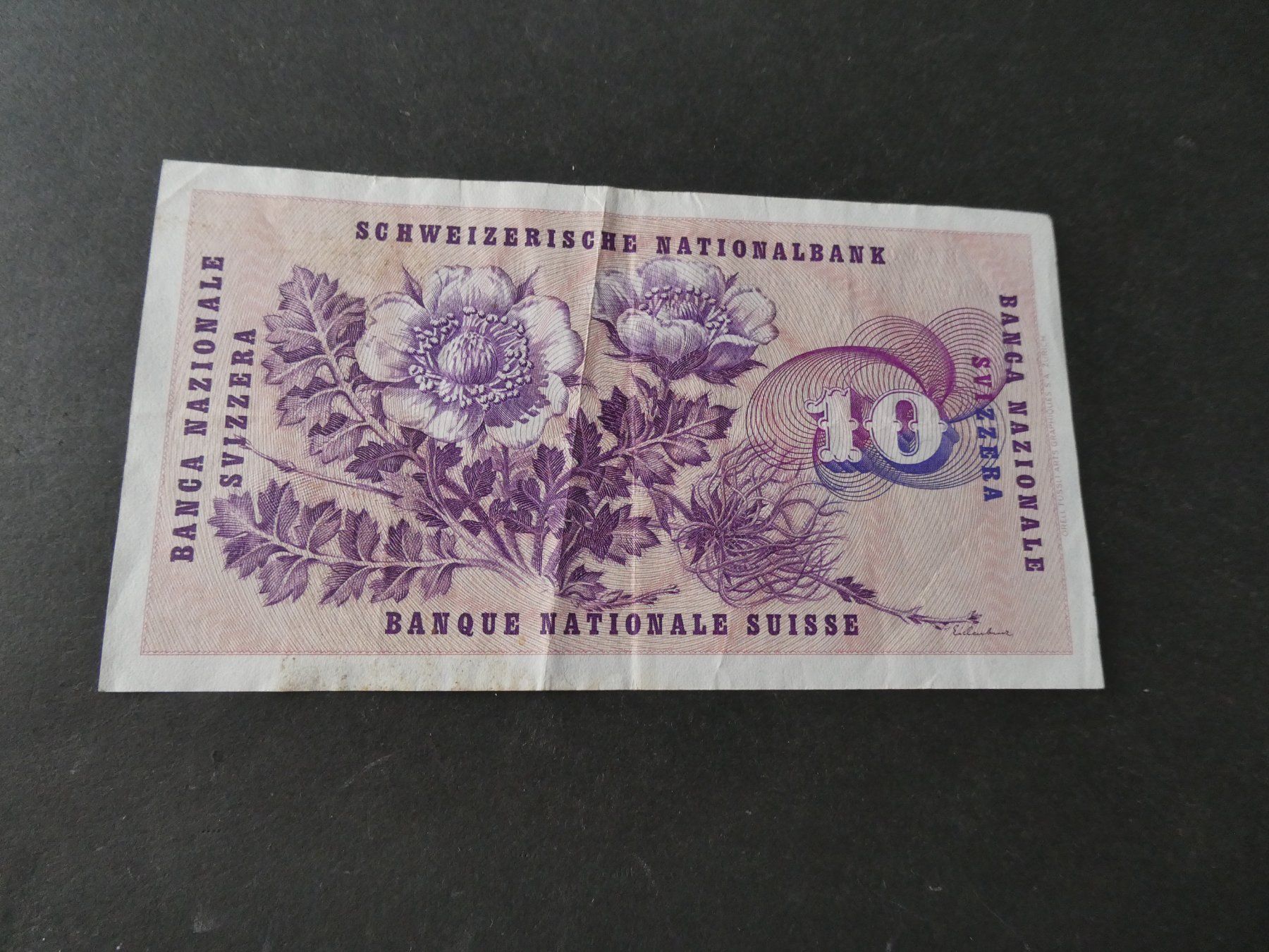 Billets de banque: Schweiz 1973,  10 Franken – D'occasion à Hinterforst par Rohusri 1