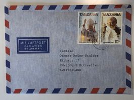 Flugbrief PAPST Tanzania !!! Ab 1.—