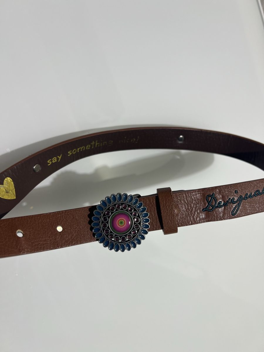 Desigual Cinture: Desigual Gurt Braun mit Glitzer – Usato da Grindelwald venduto da wand_24