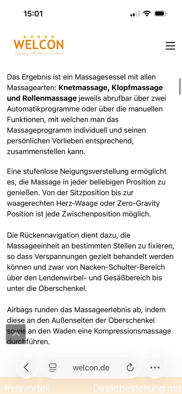 Sessel: Massagesessel WELCON Easyrelax – Gebraucht aus Halten von simonaaw 5