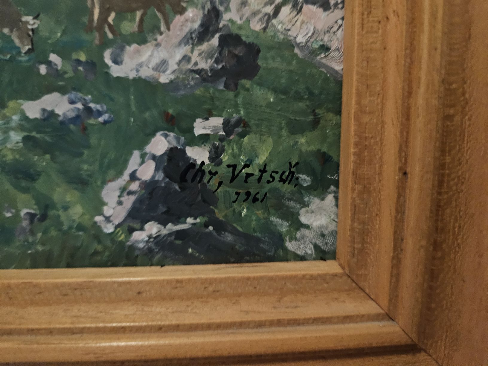 Dipinti: gemälde appenzell vetsch 1961 – Usato da Schwellbrunn venduto da Rosaroterpanter 1