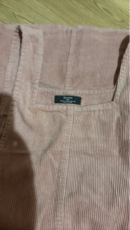 Bershka pinafore dress pink corduroy like new