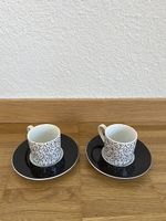 2 Espressotassen mit Untertassen