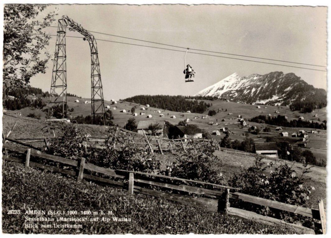 Ansichtskarten: Amden - Sessellift Mattstock – Gebraucht aus Binningen von Mountainrider