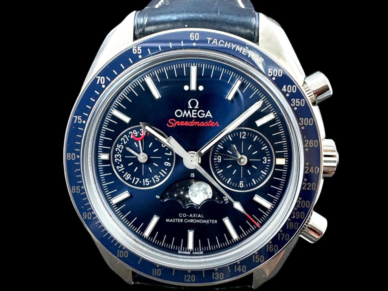 Omega Orologi: Omega Speedmaster Automatic Moonphase 45mm Fullset *U1421 – Usato da Zürich venduto da GalerieInauen