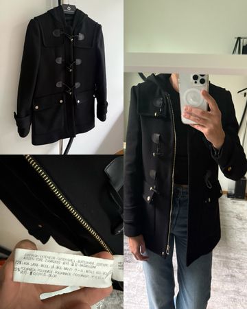 ZARA Wollmantel XS/S – Schwarz