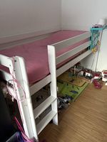 Hochbett 90x200 mit Lattenrost und Matratze