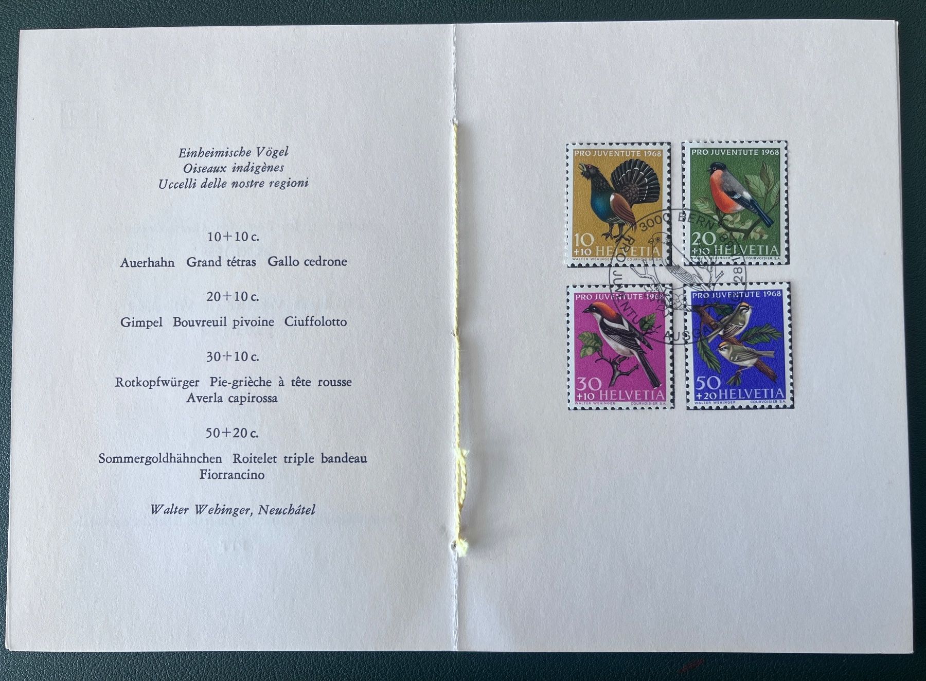 Alle Briefmarken: Pro Juventute Marken 1968 Geschenkheft – Gebraucht aus Biberist von Edelfloh 2
