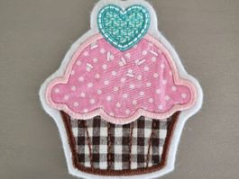Aufnäher Appli Cupcake Muffin  Patches Handarbeit waschbar