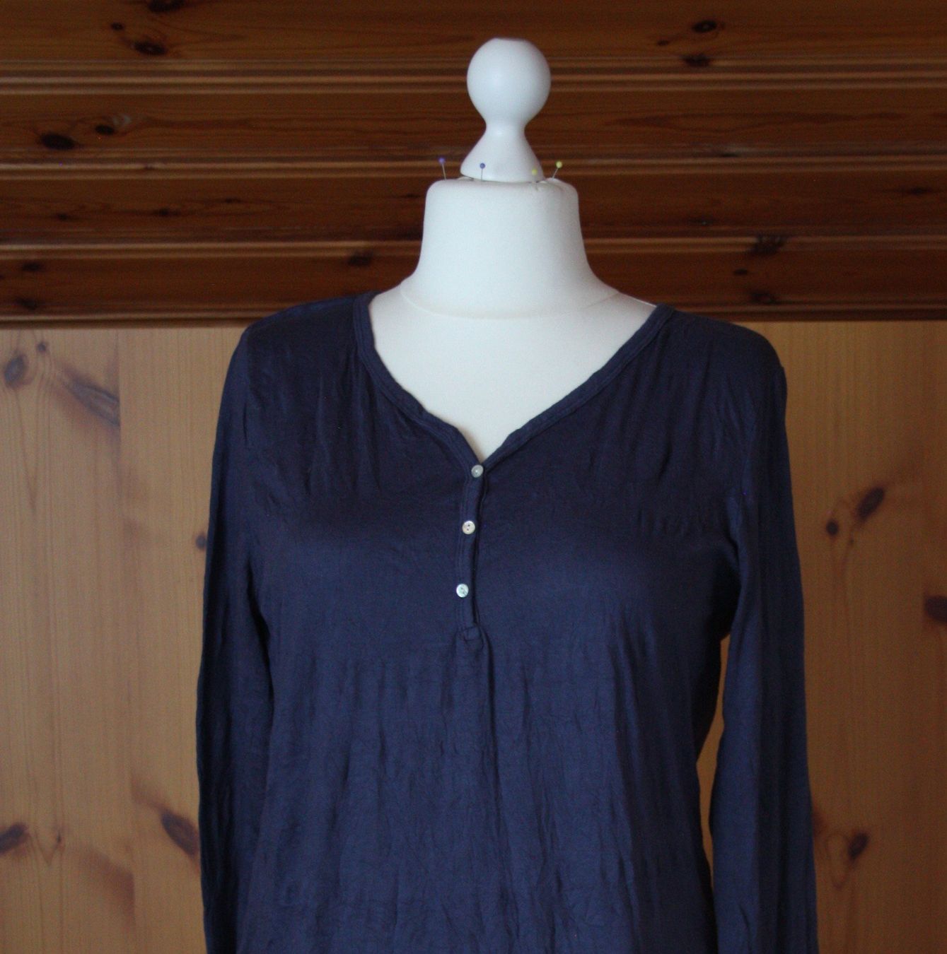 T-Shirts: T - Shirt Langarm blau Gr. L – Gebraucht aus Flüelen von Diversicum-Textil 3