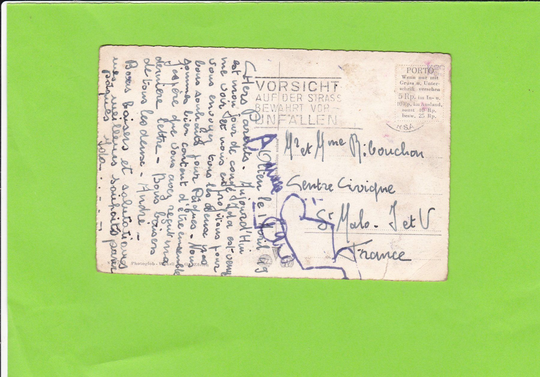 Cartoline postali: Säli-Schlössli bei Olten – Usato da St. Peterzell venduto da neckertal 1