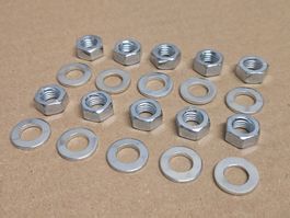 10x M7 Muttern +Scheiben Zylinderkopf / Piaggio Ciao Mofa