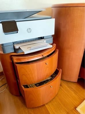 Cassettiere: Ens.de Bureau 3 pces assorties Semainier • Commode • table – Usato da Corseaux venduto da Cobea 3