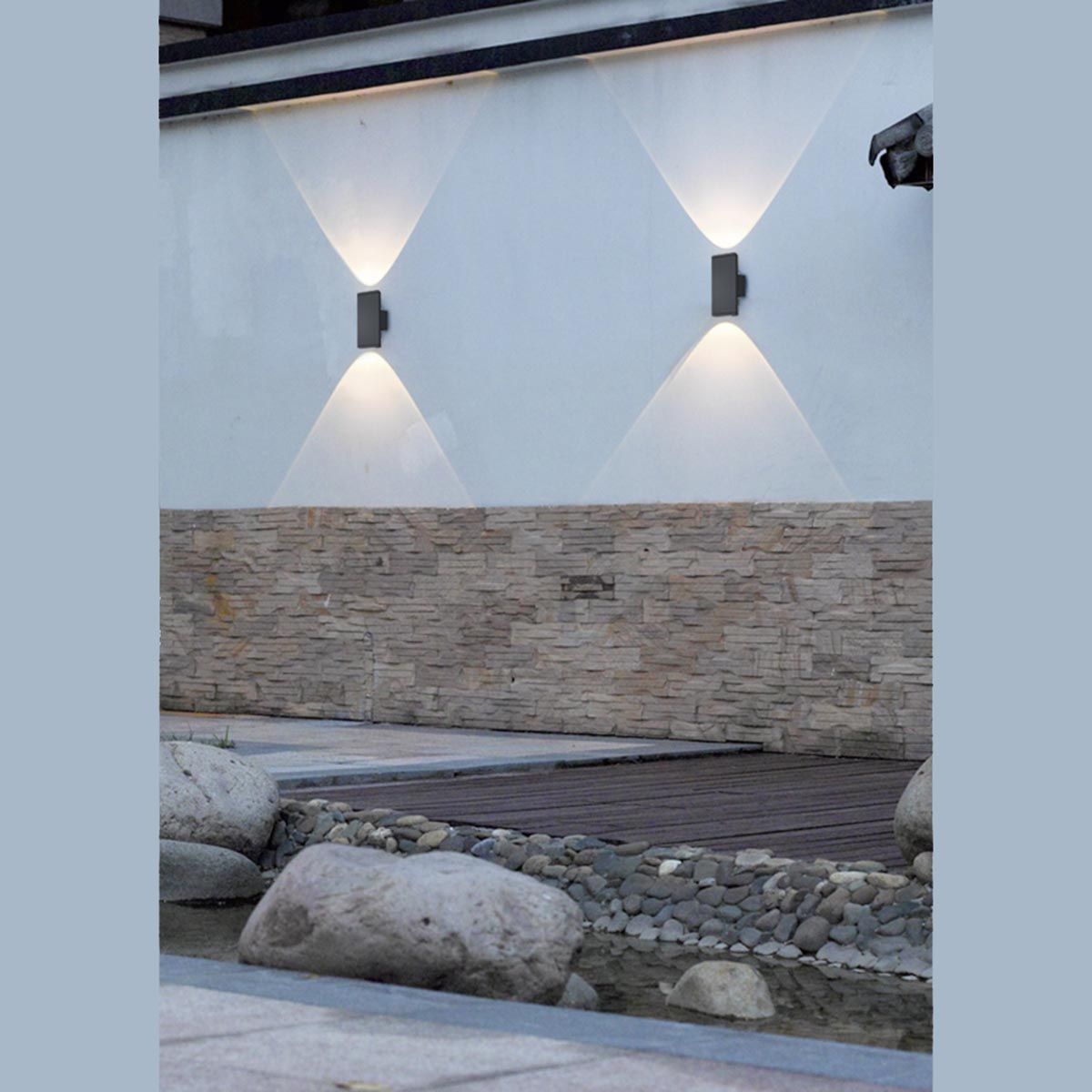Lampen: LED Aussen Wandleuchte, Schwarz, IP54 – Neu (gemäss Beschreibung) aus Kreuzlingen von Smart-Light 2