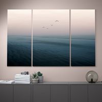 3-teiliges IKEA Wandbild / Leinwand-Set – Meeresmotiv