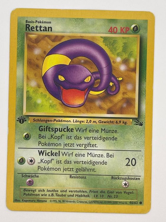 Rettan 46/62 Pokémon Fossil 1.Edition | Kaufen auf Ricardo