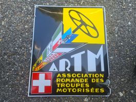 ARTM PLAQUE EMAILLEE  ARMEE  SUISSE  VINTAGE  COLLECTION
