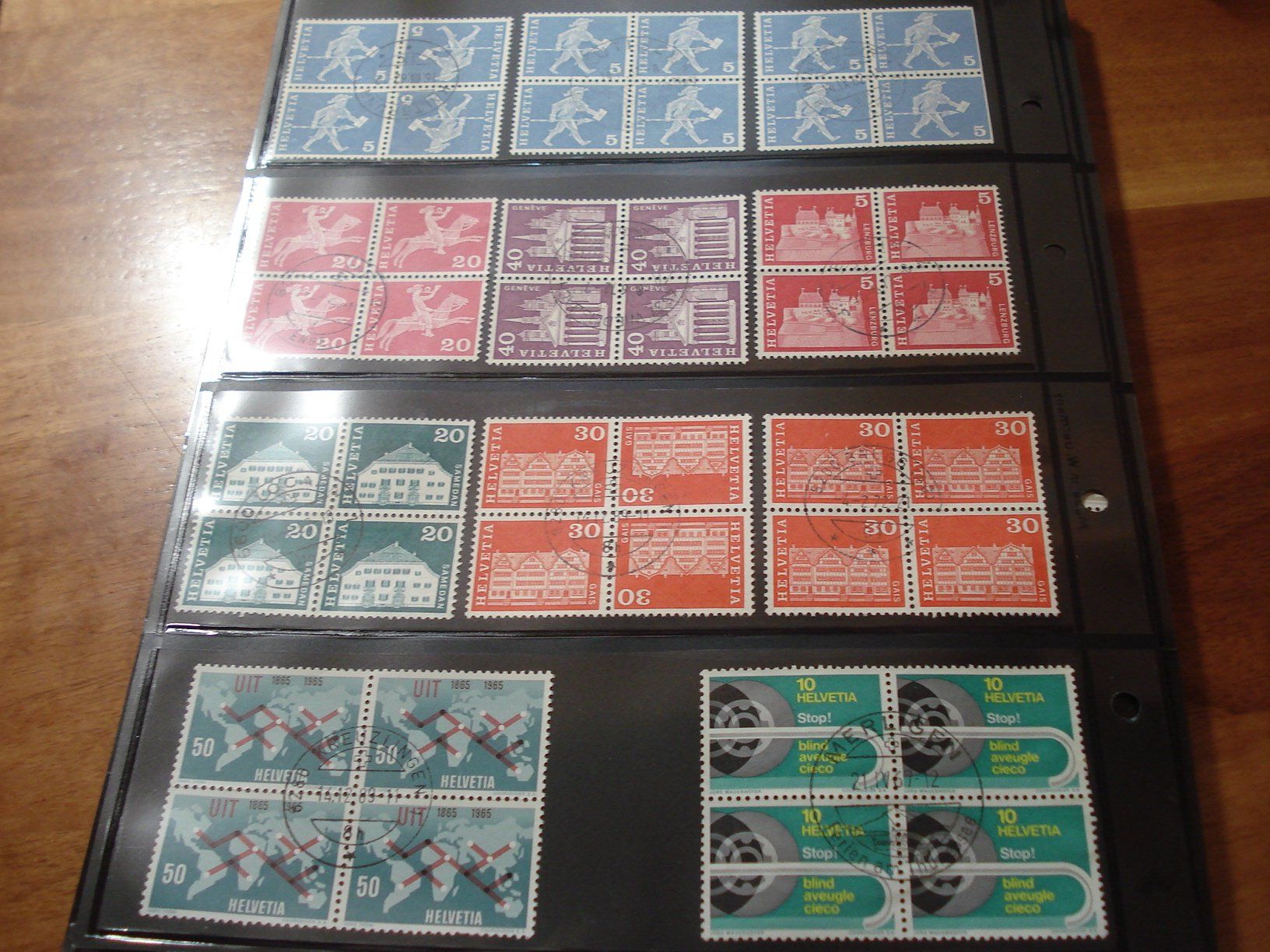Alle Briefmarken: Lot 4erblocks Schweiz o – Gebraucht aus Niederwil AG von morostahu 3