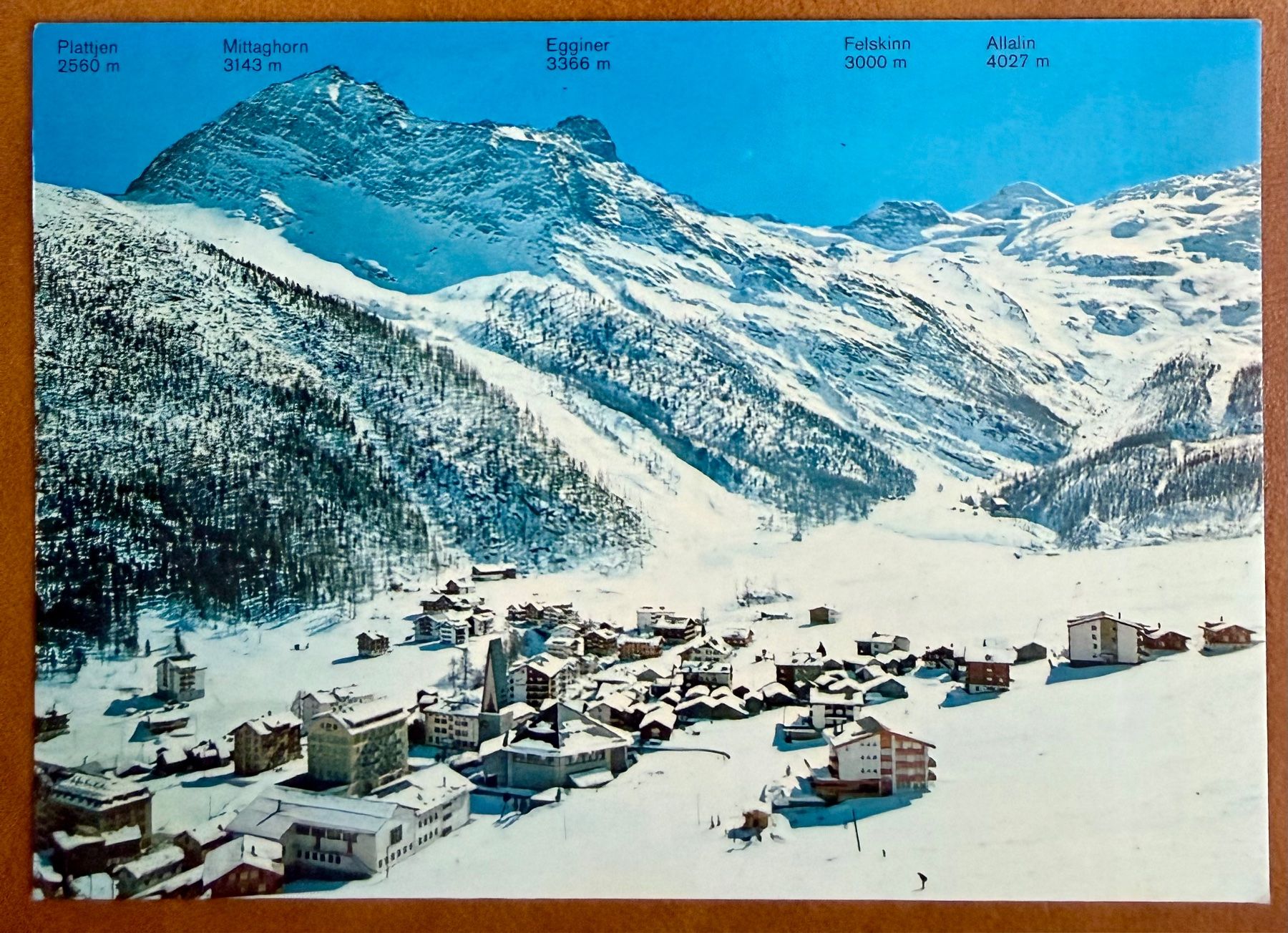 Ansichtskarten: Saas - Fée - Panorama skipisten – Gebraucht aus Lutry von Ediego
