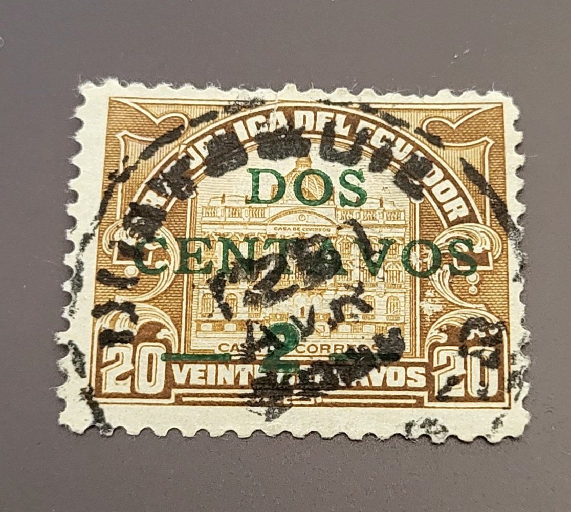 Alle Briefmarken: Ecuador 1924 tax briefmarke – Gebraucht aus St Gallen von Stampsalshobby