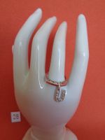 Silberring Buchstabe U Zirkonia - Sterling Silber 925 Gr.56