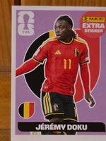 Panini Extra Sticker Jérémy Doku Belgien guter Zustand