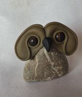 Eule Figur Naturstein Handgemacht siehe Foto