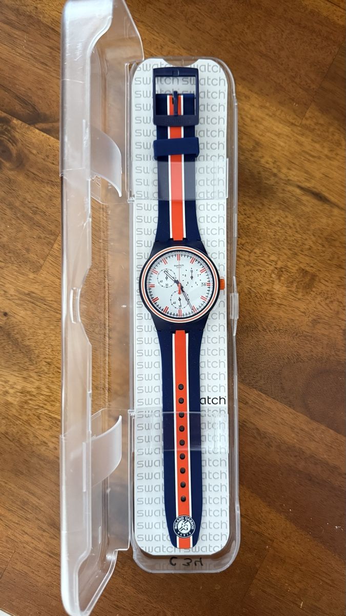 Swatch Orologi: Swatch TIE BREAK - Roland Garros Special 2017 – Nuovo (secondo la descrizione) da Stein am Rhein venduto da MWahl