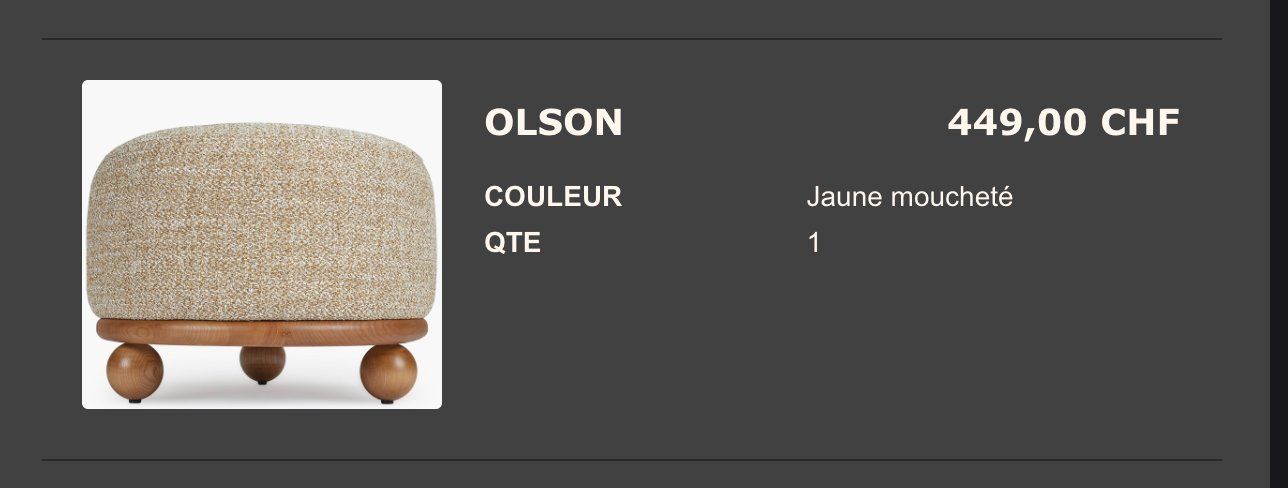 Sgabelli: Pouf OLSON design – NV GALLERY – Nuovo (secondo la descrizione) da Penthalaz venduto da tsarerie 3