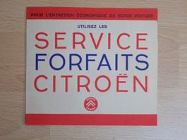 Citroen Service-Forfaits - Prospekt 1933 - AC 3208 - B030