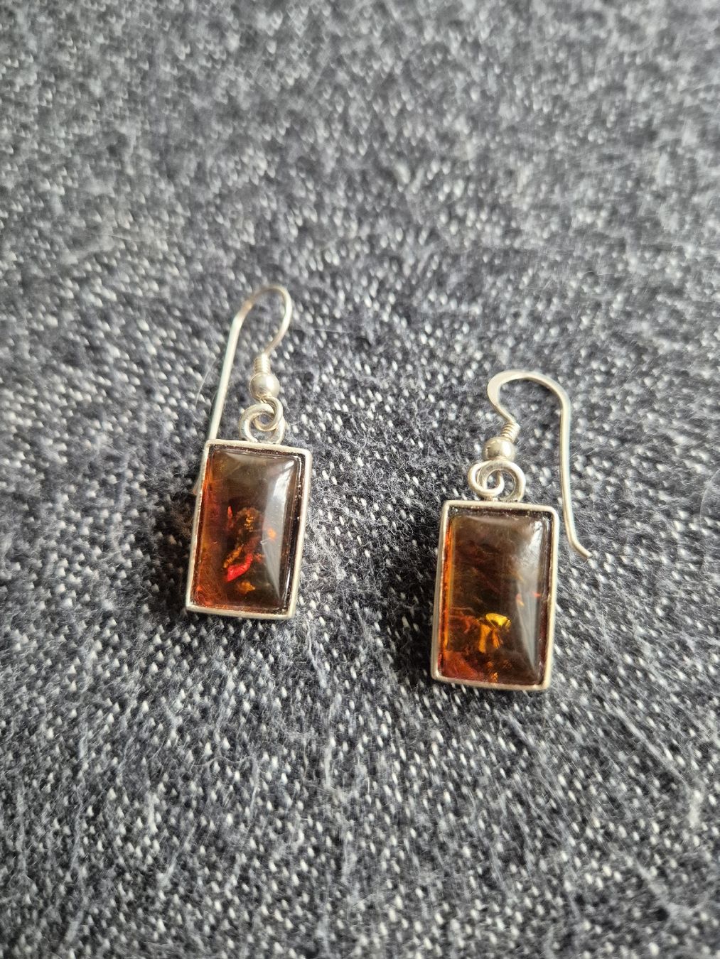 Orecchini pendenti & Orecchini a lobo: Elegante Ohrringe mit Bernstein und Silber 925 – Usato da Binningen venduto da rom_9ls7