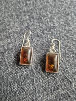 Elegante Ohrringe mit Bernstein und Silber 925