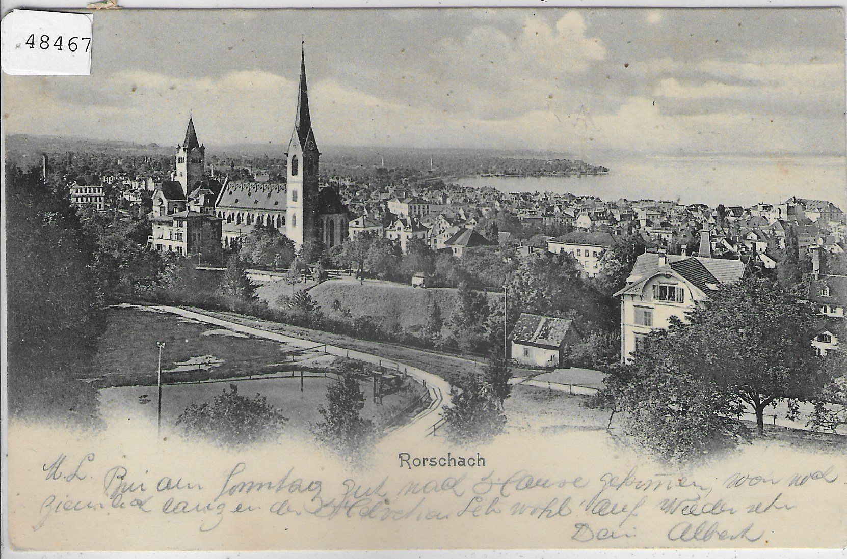 Cartoline postali: Rorschach - Generalansicht – Usato da Ettingen venduto da Kartenplanet