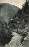 Filisur  GR  -  Davos - Filisur-BAHN auf Bromberger-Brücke