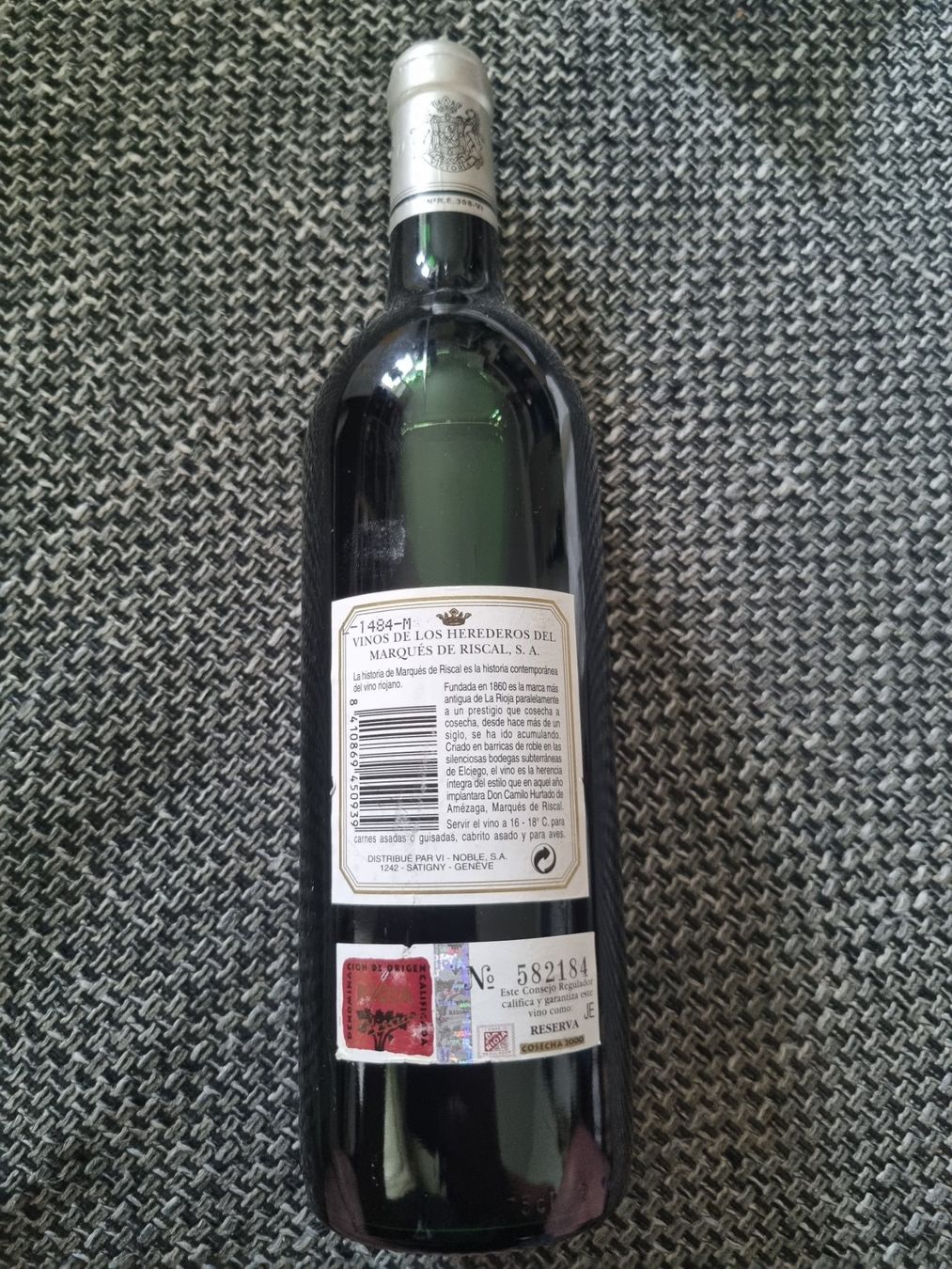 Wein: Marqués de Riscal Rioja Reserva 2000 – Neu und originalverpackt aus Winterthur von fab_xwh7 1