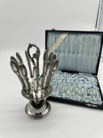 WMF Silver Plated Fruit Knives Set of 12 with Stand