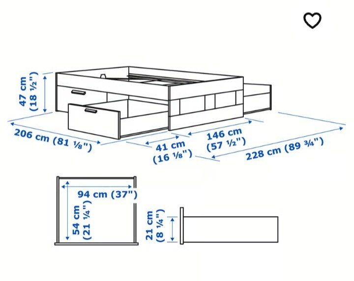 Ikea Letti: Brimnes Bett – Usato da Wetzikon ZH venduto da MonkeyBoy 2