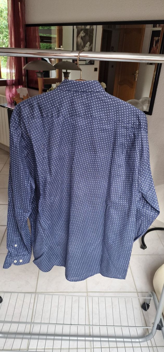 Camicie: Cafe Cotton Shirt blue pattern size L used – Usato da Vernier venduto da dyl_8v8k 5