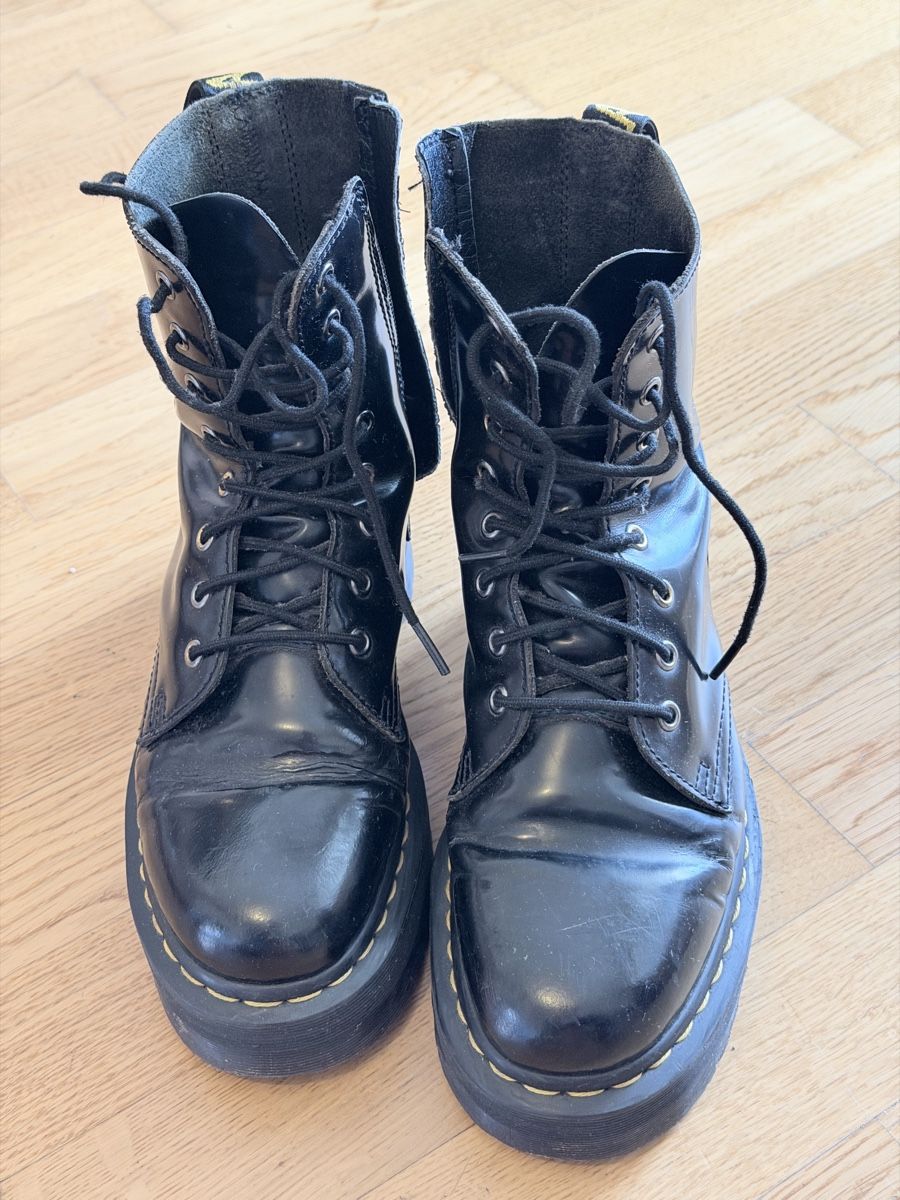 Scarpe da uomo: Dr. Martens Platform Boots, Black Leather, Size 38/UK5 – Usato da Dietikon venduto da Vintage-lover17